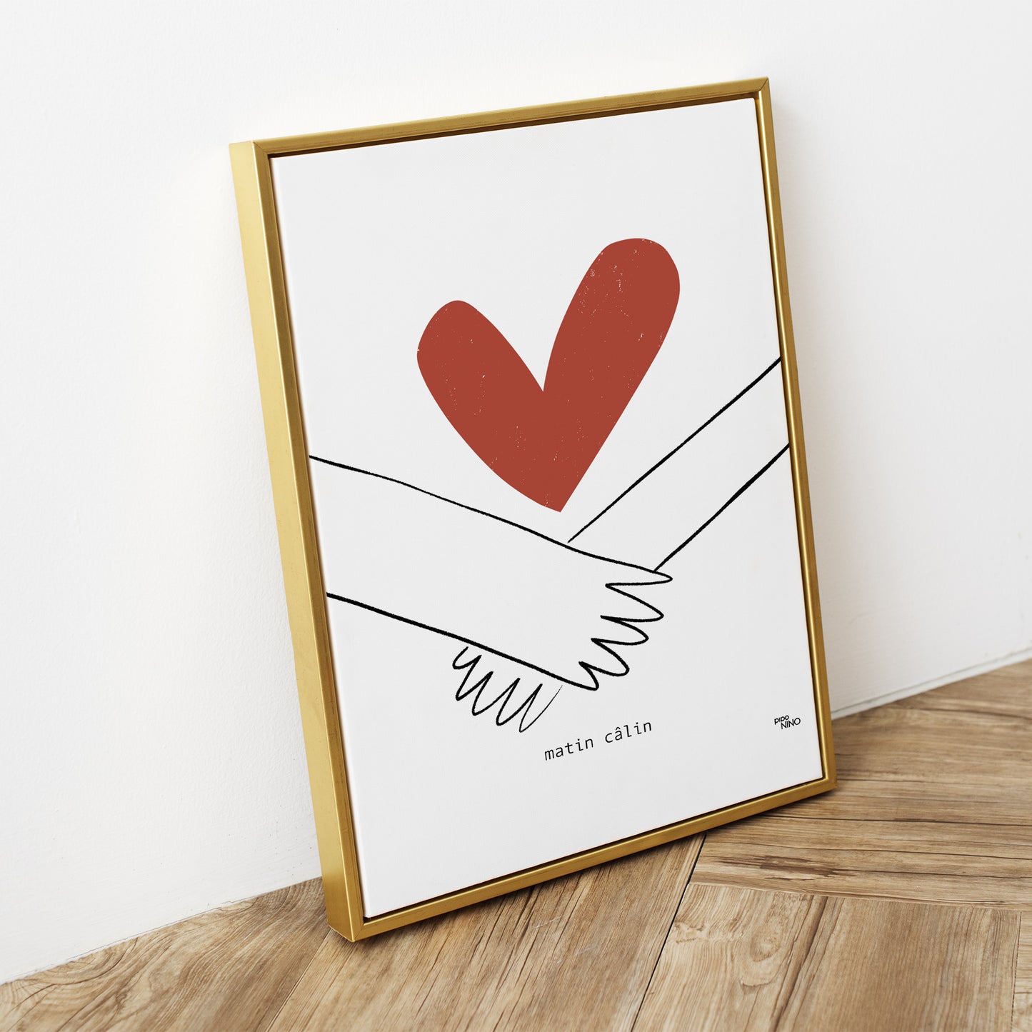 Affiche amour - MATIN CALIN n&b
