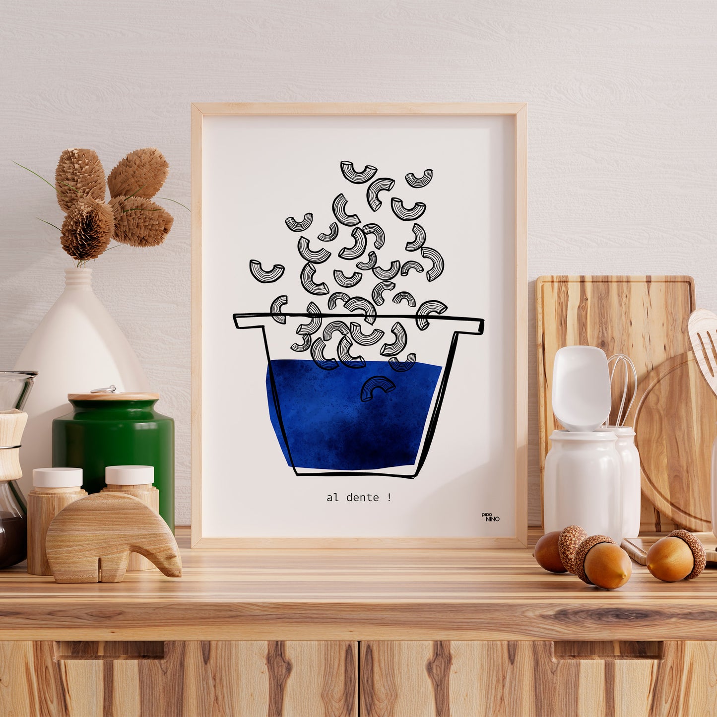 Affiche cuisine PASTA "AL DENTE !"