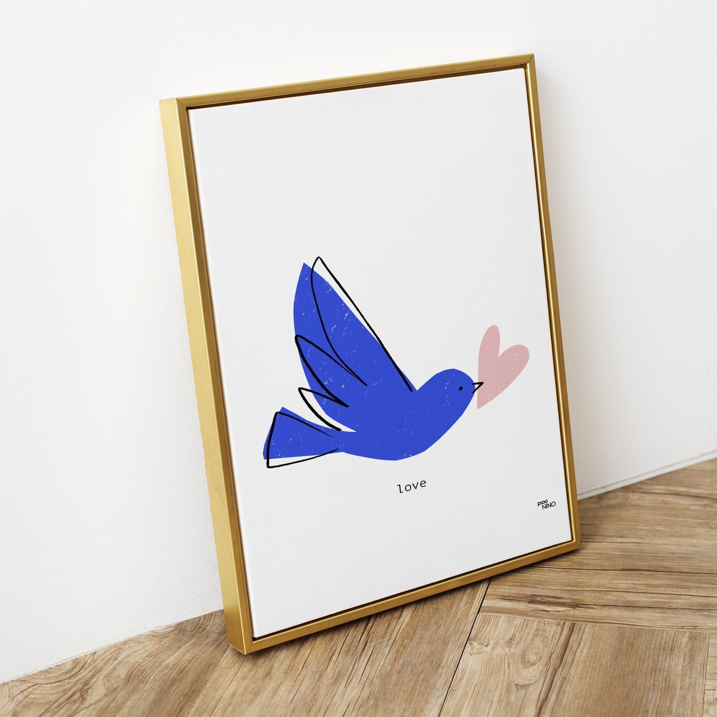Affiche amour coeur - OISEAU