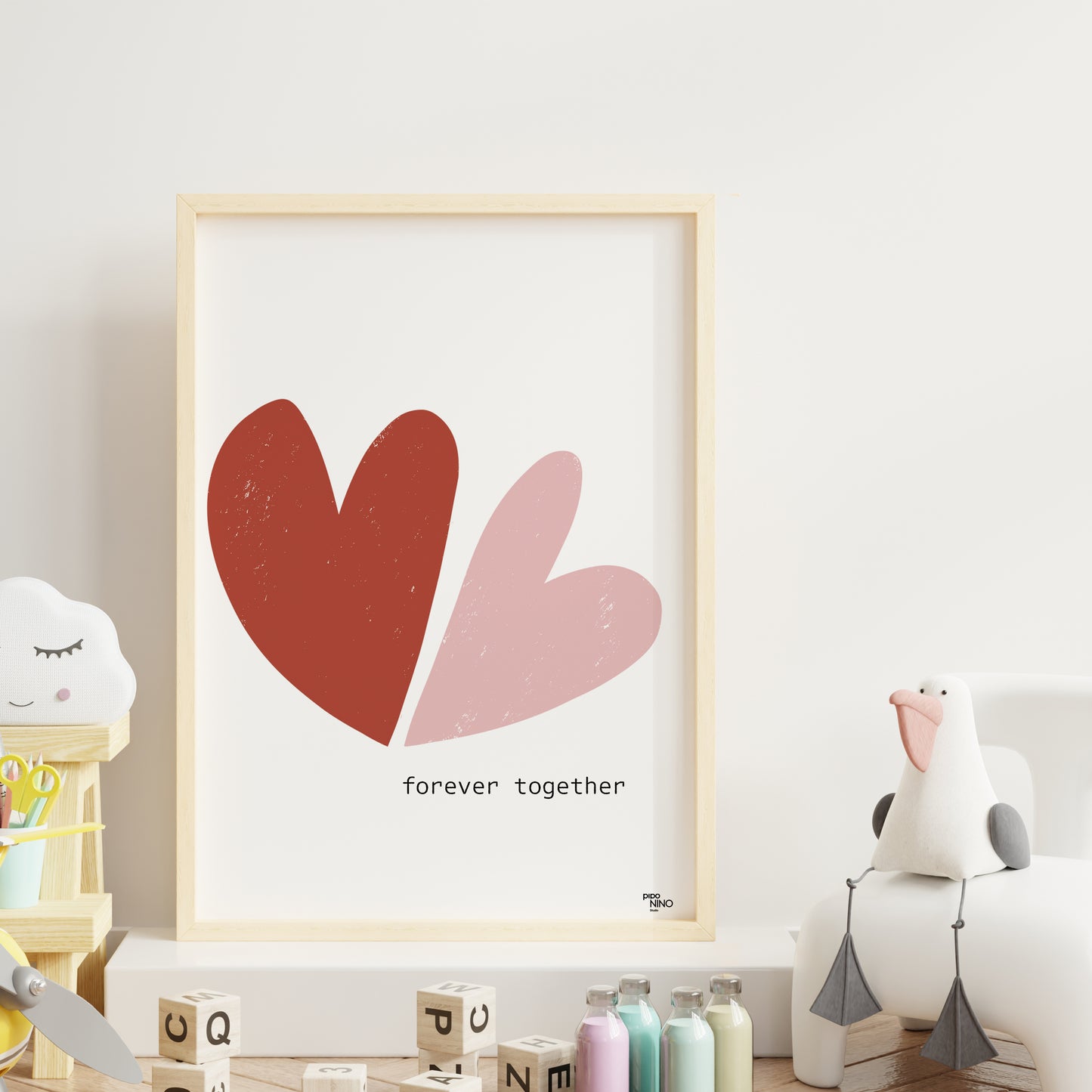 Affiche amour coeur - FOREVER TOGETHER
