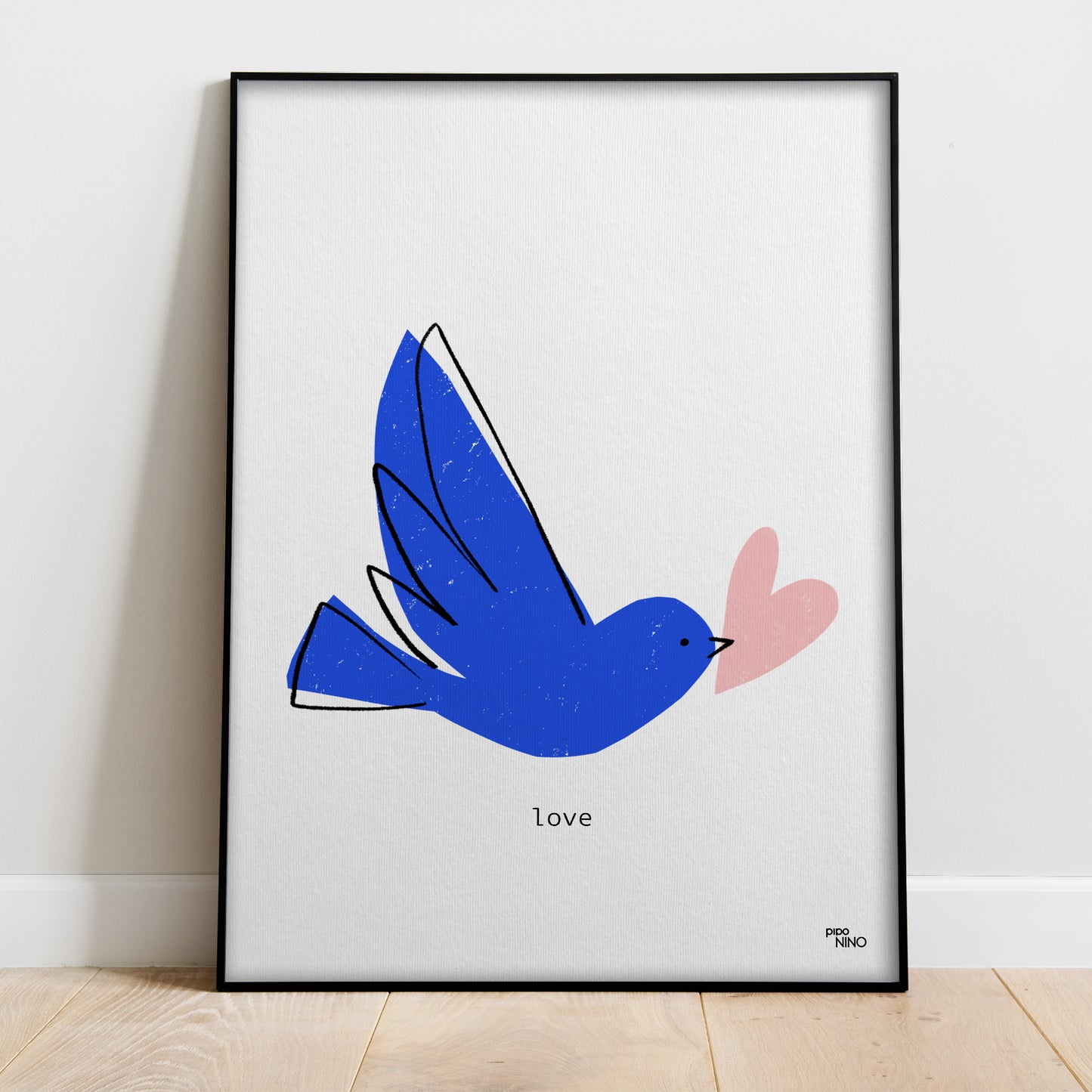 Affiche amour coeur - OISEAU