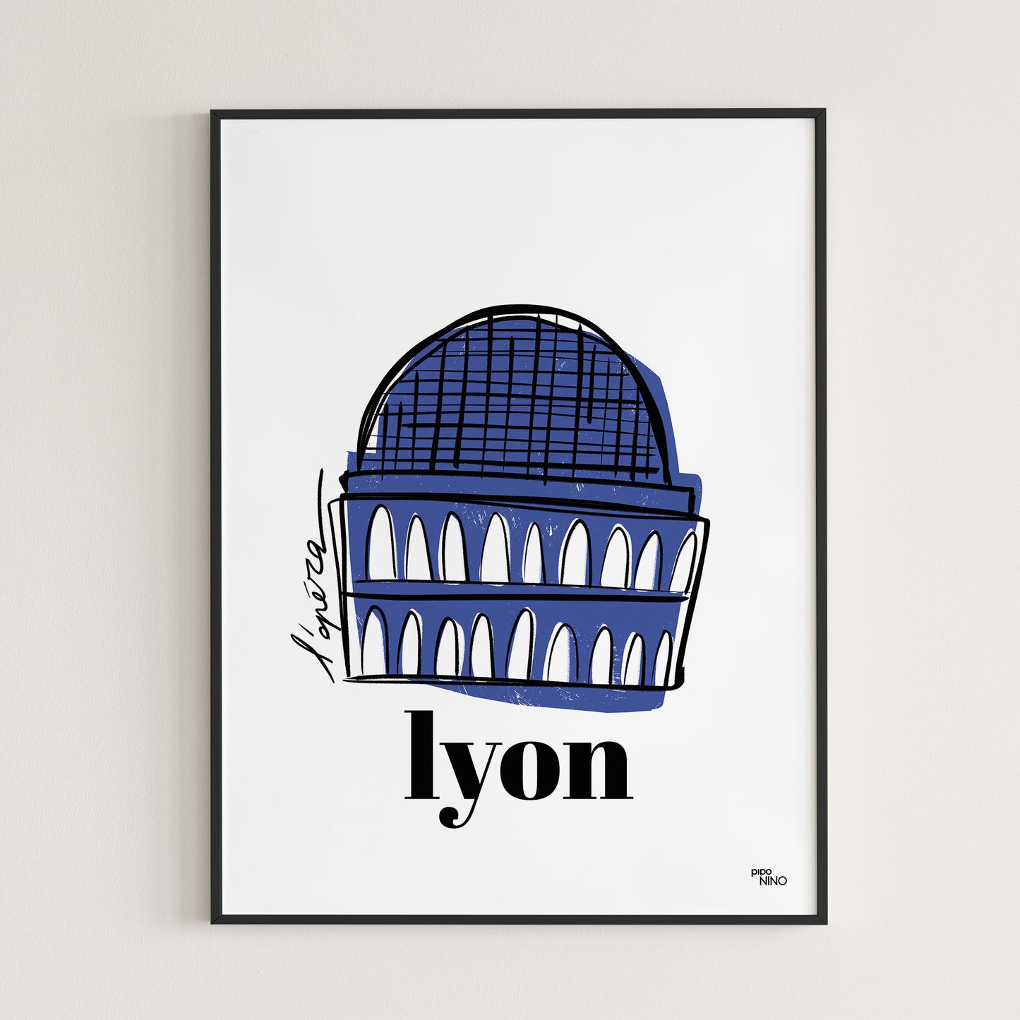Affiche souvenir de Lyon - Opéra