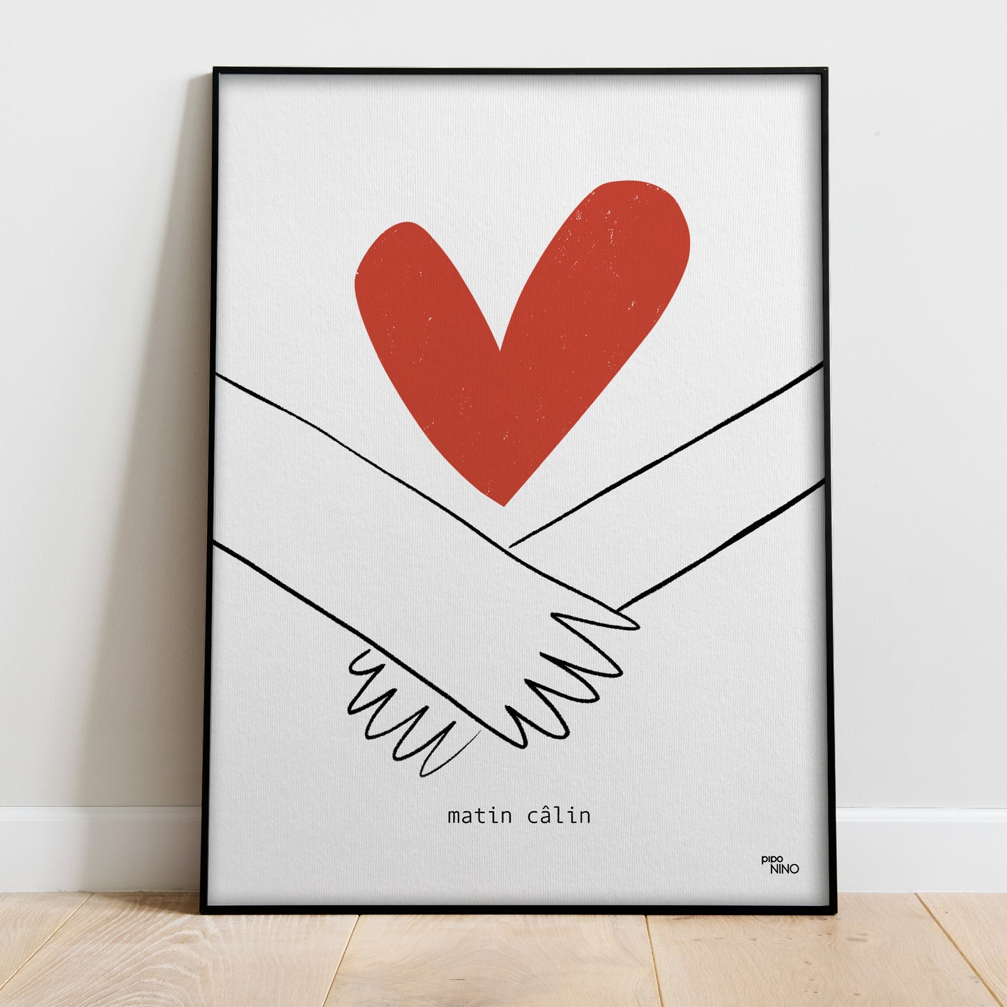 Affiche amour - MATIN CALIN n&b