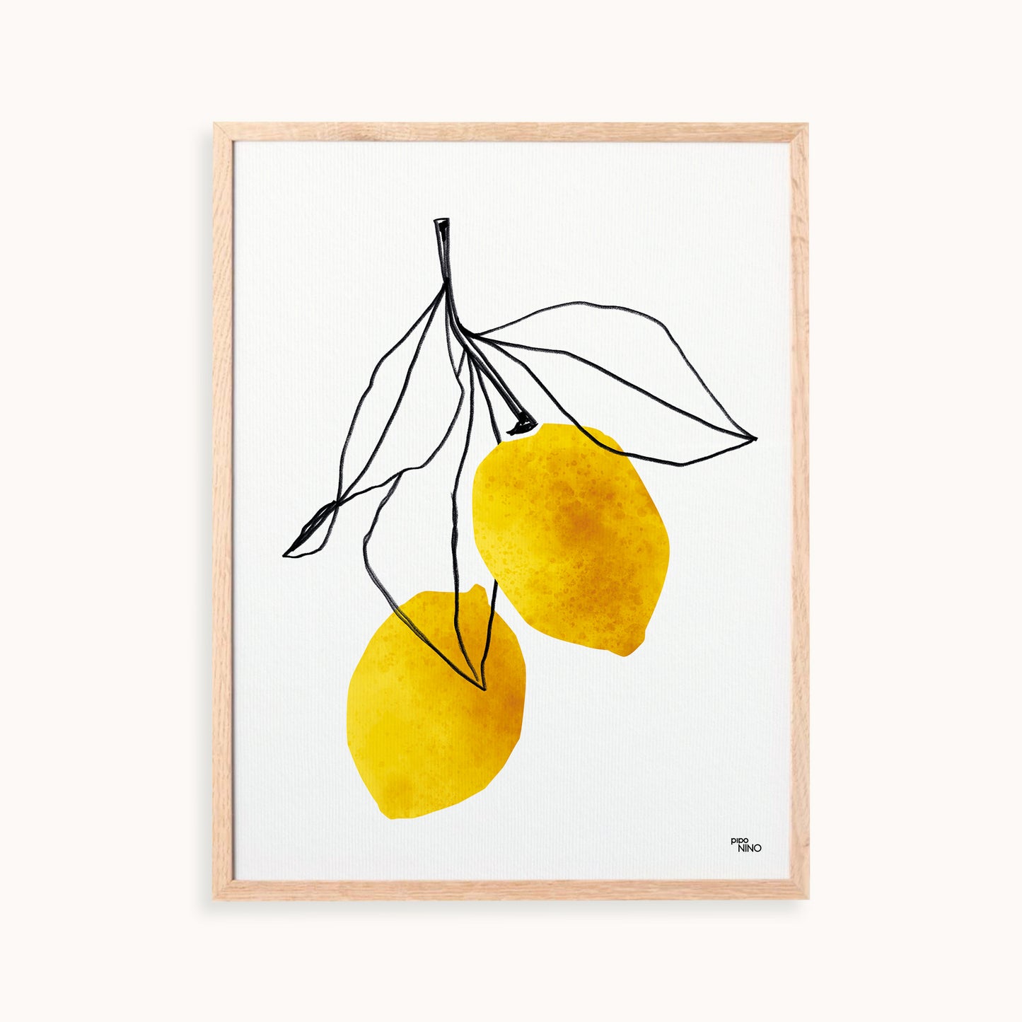 Affiche fruit CITRON JAUNE