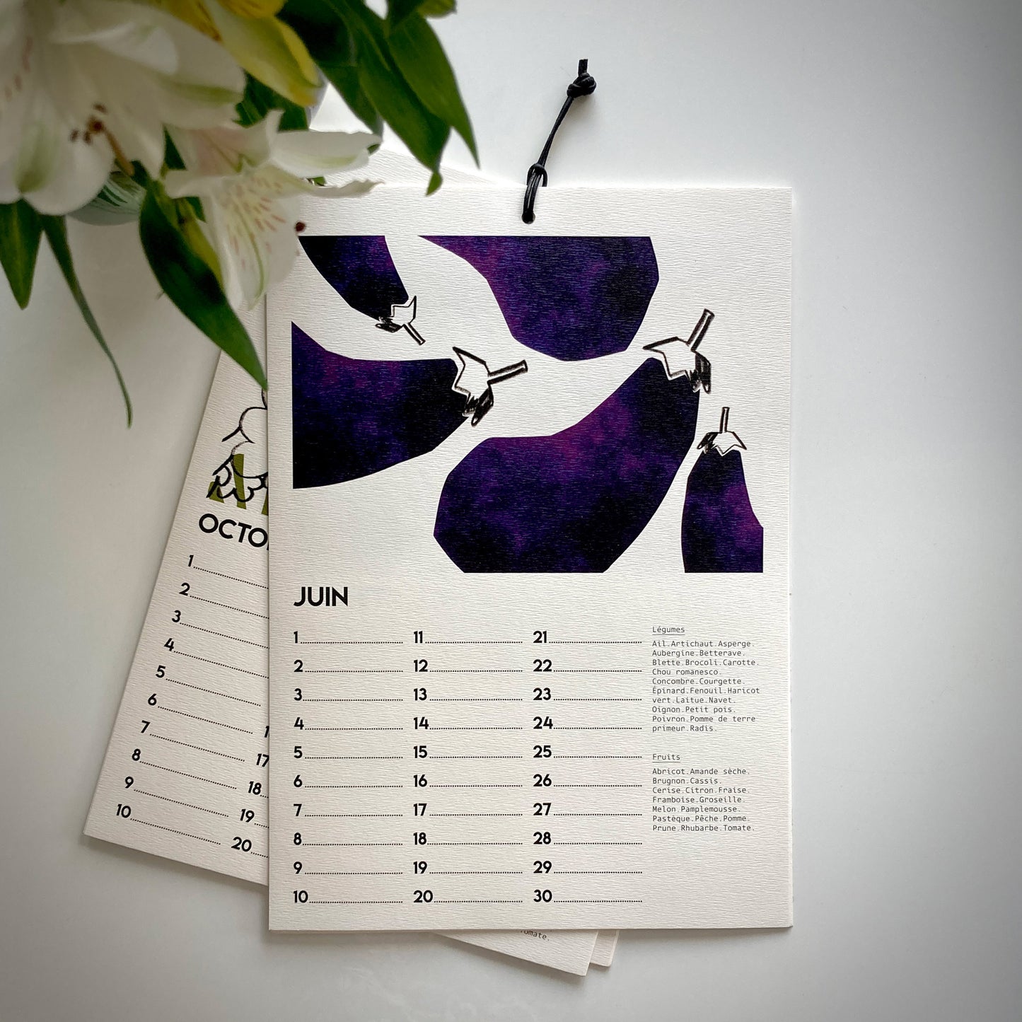 Calendrier perpétuel VITAMINE - fruits et légumes de saison