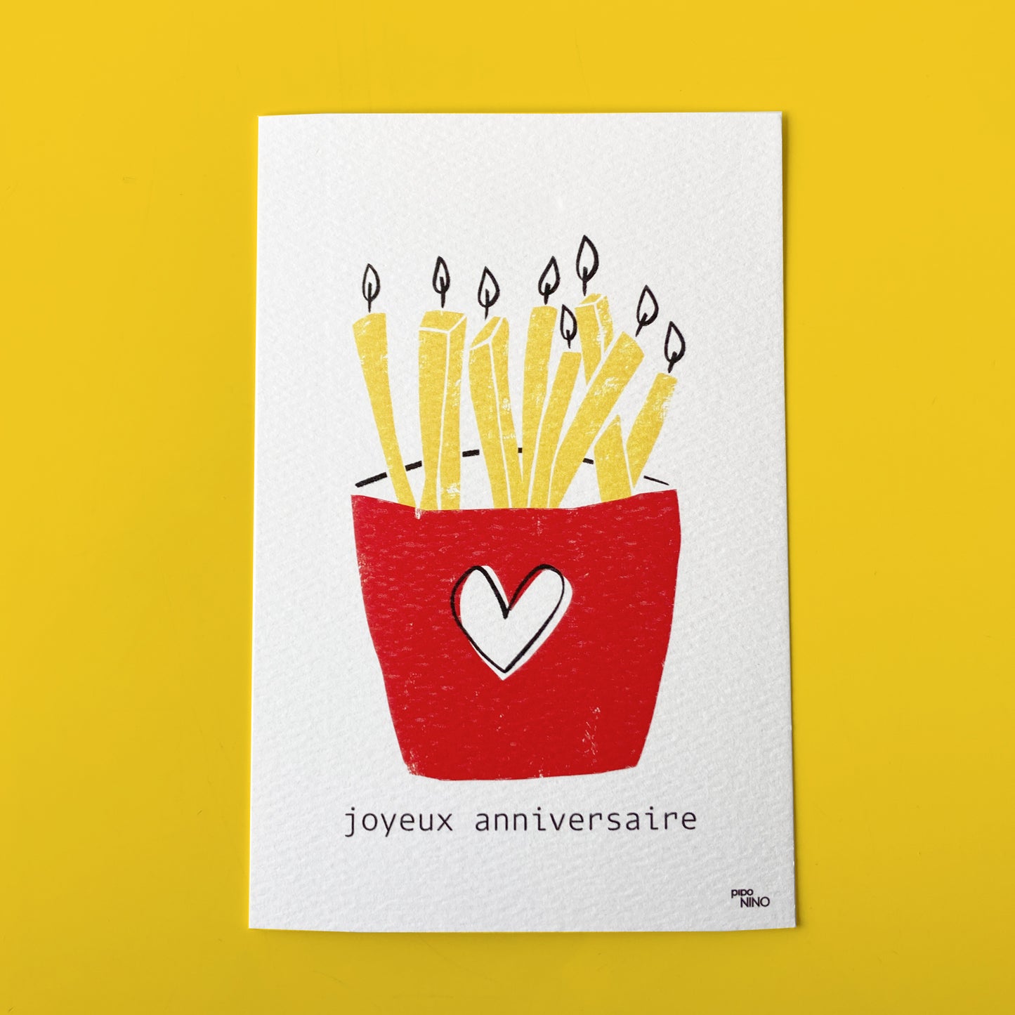 Carte anniversaire FRITES