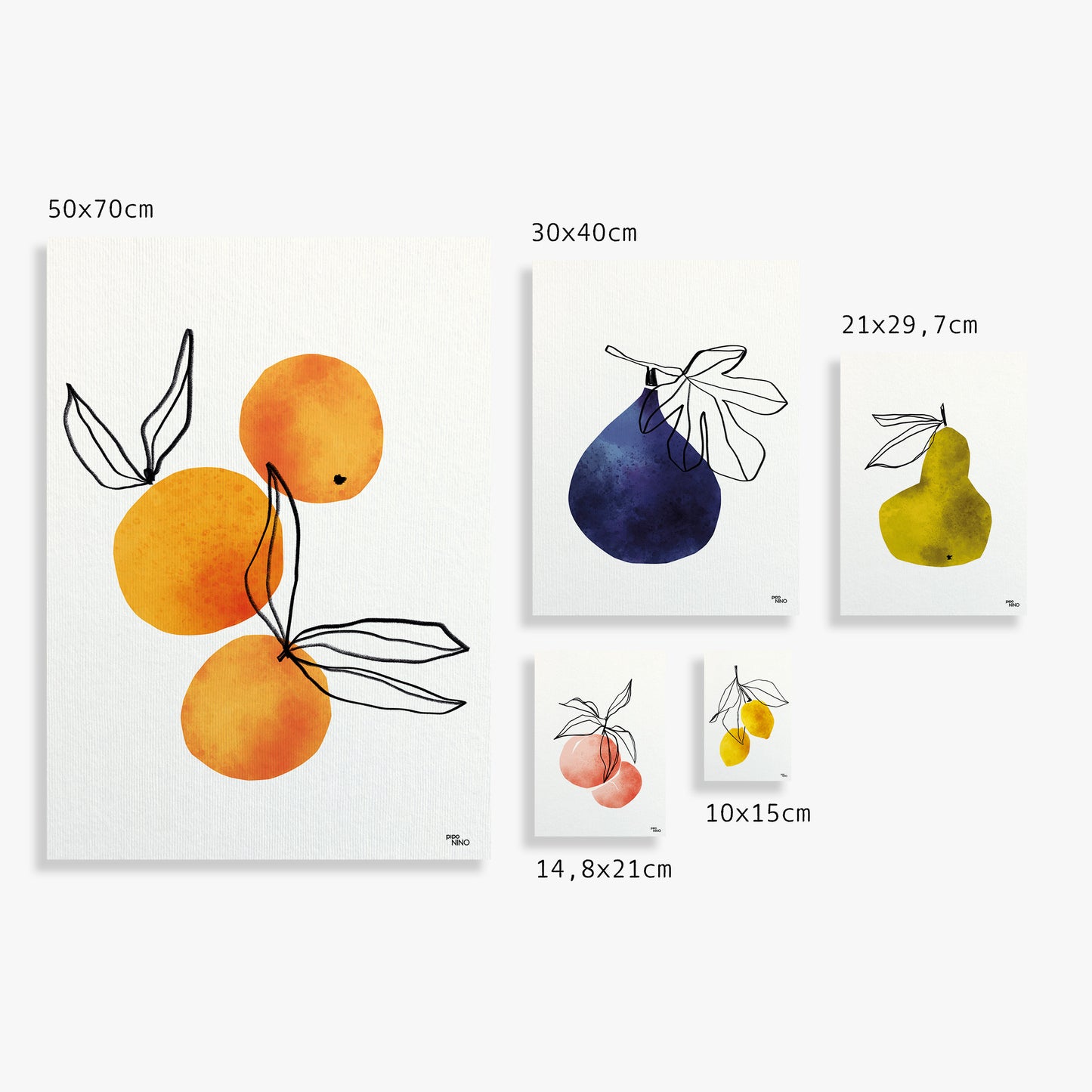 Affiche fruit POIRE jaune verte