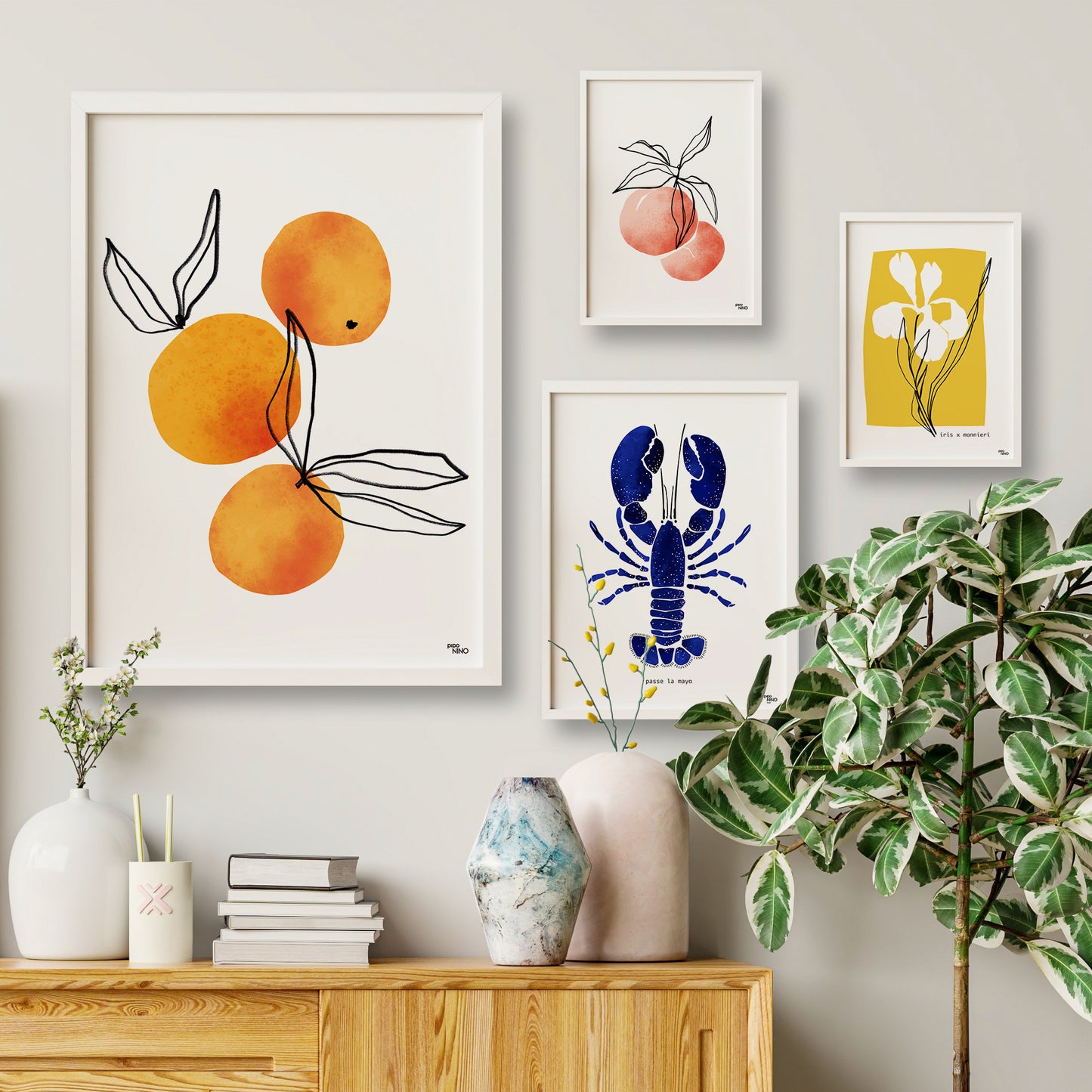 Affiche fruit CLEMENTINE orange