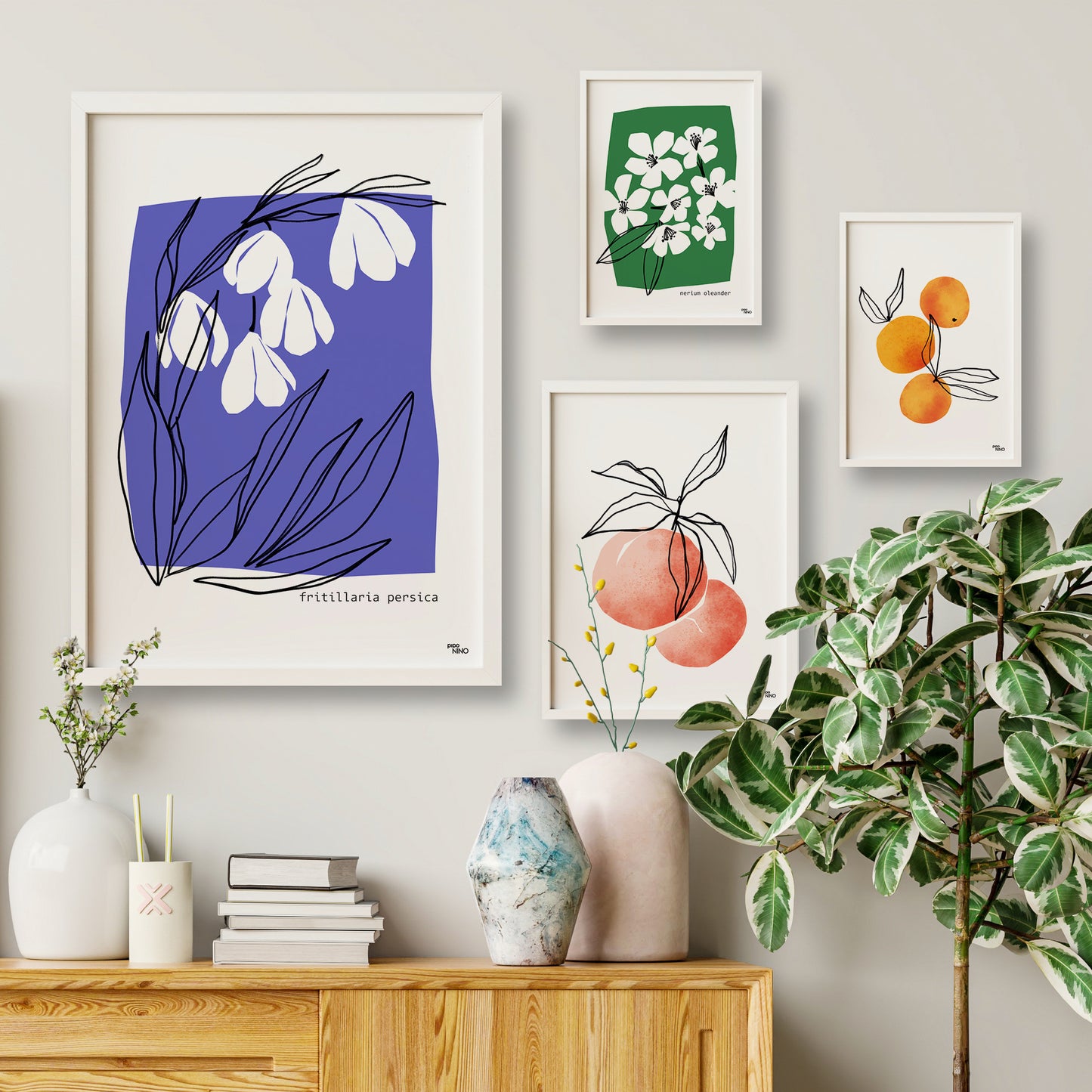 Affiche fruit PECHE rose