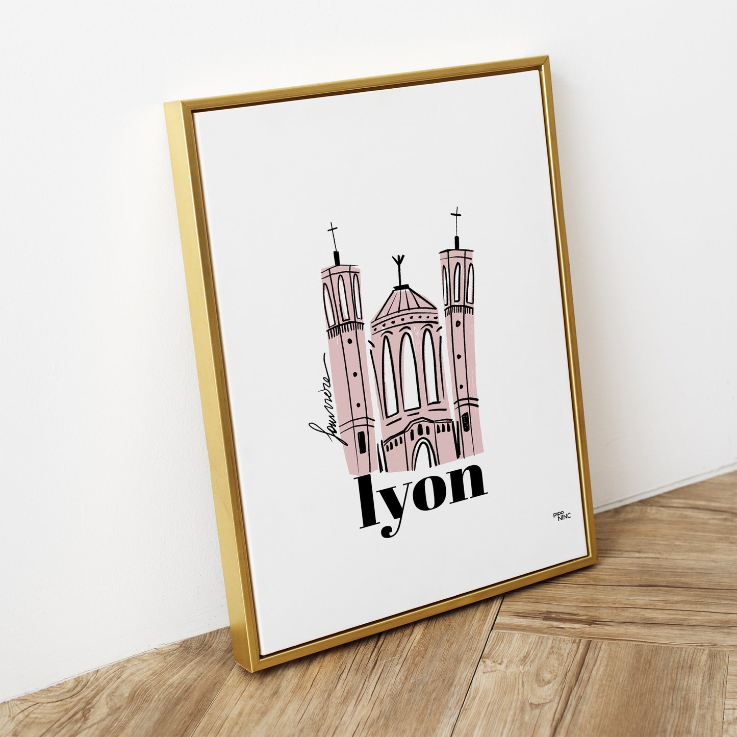 Affiche souvenir de Lyon - Basilique FOURVIERE