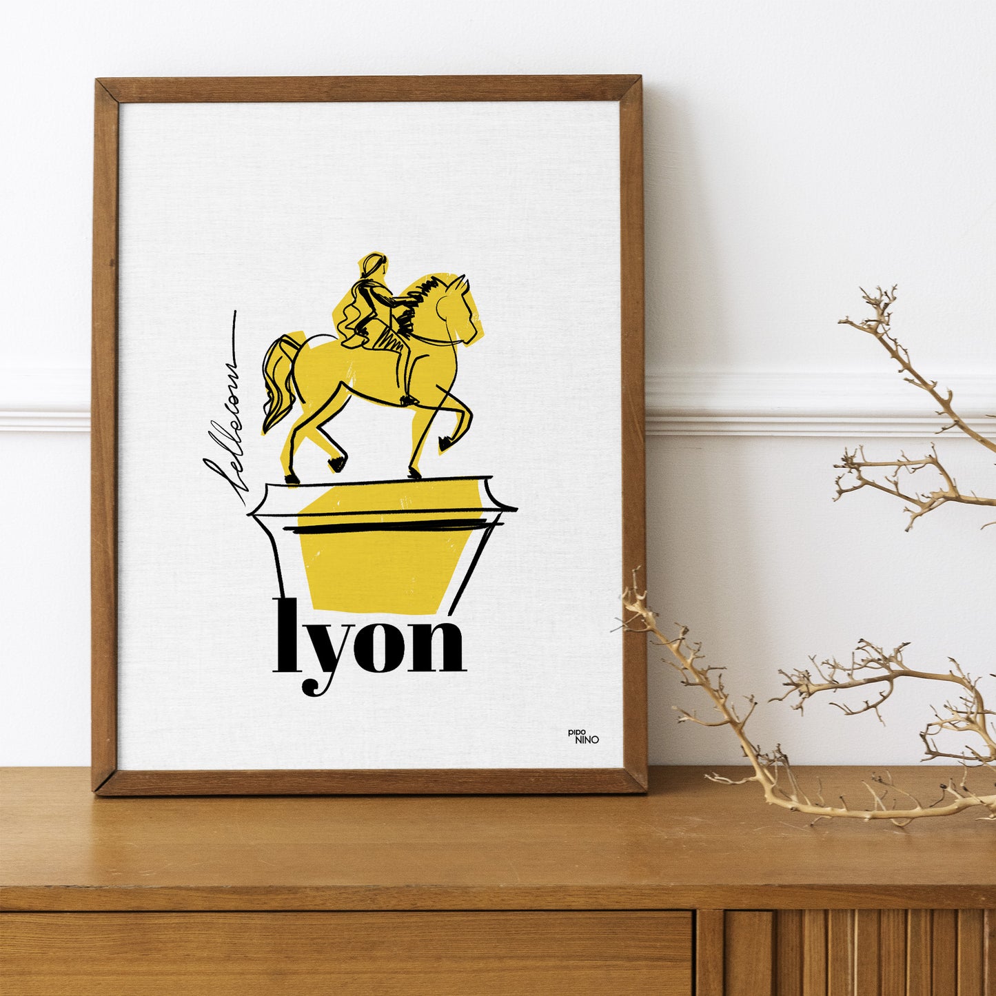 Affiche souvenir de Lyon - BELLECOUR