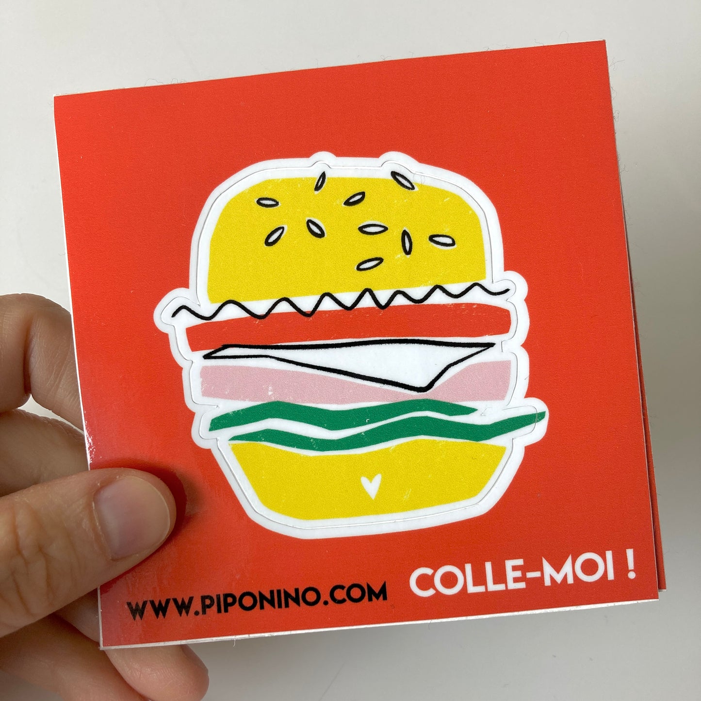 Sticker autocollant HAMBURGER