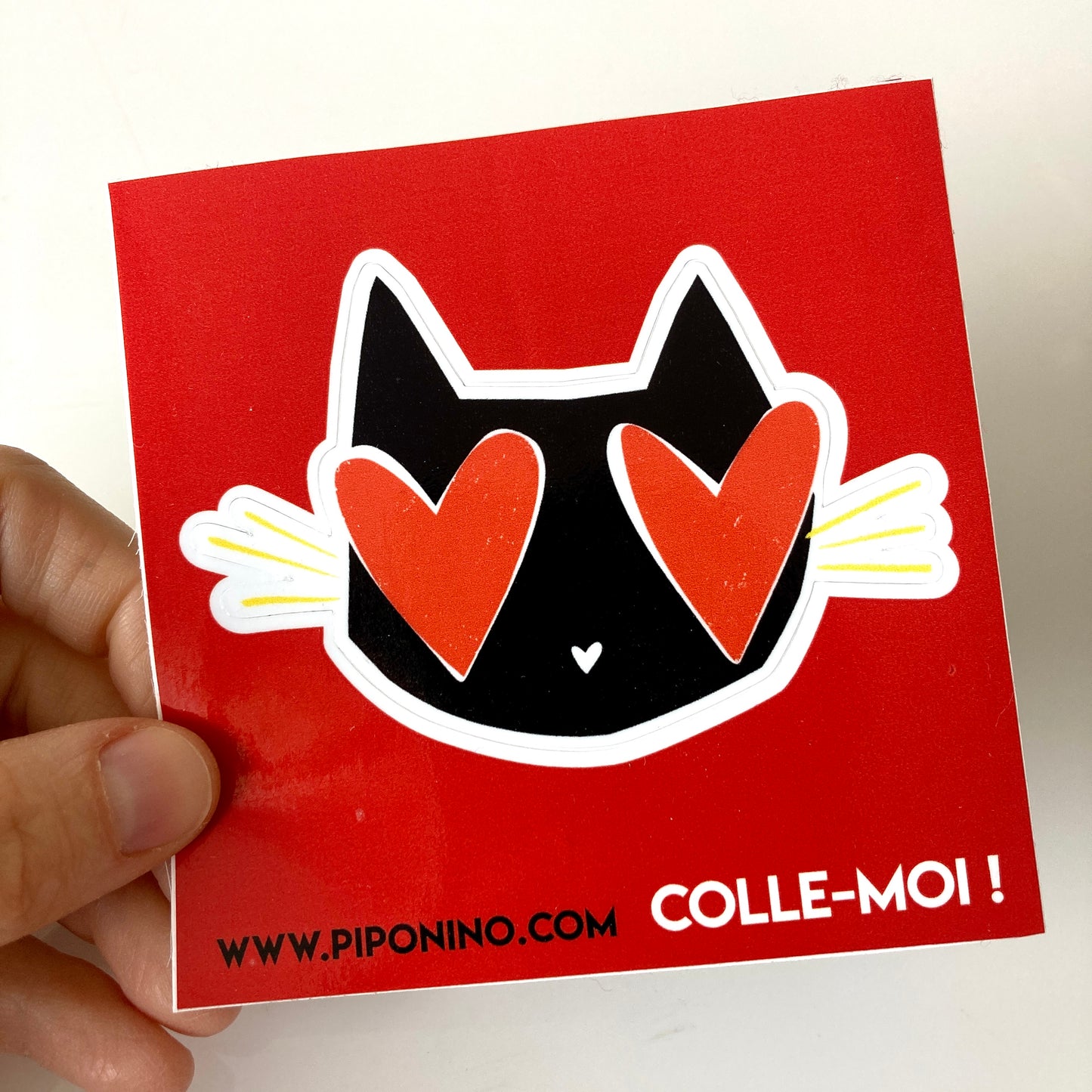 Sticker autocollant amour - CHAT