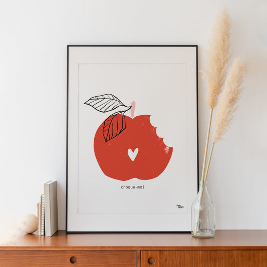 Affiche fruits - pomme - CROQUE-MOI