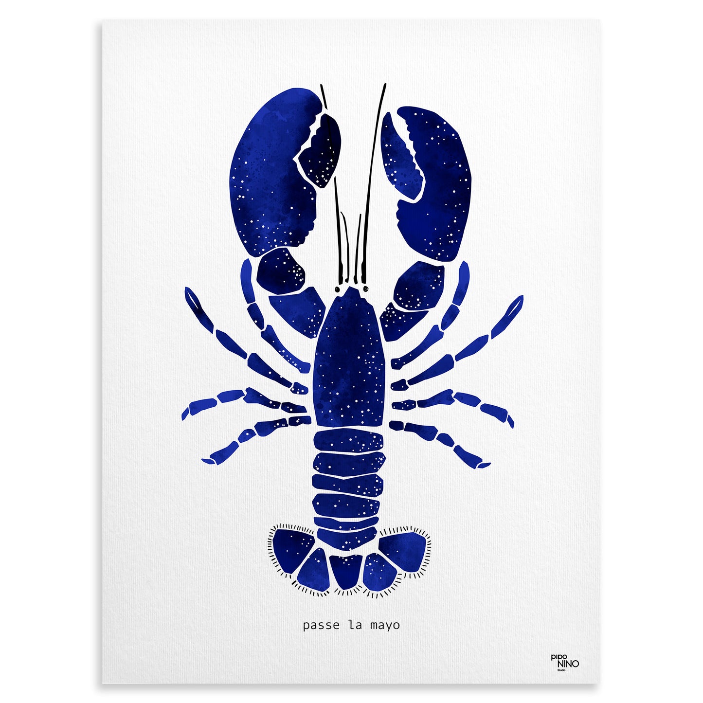Affiche homard bleu
