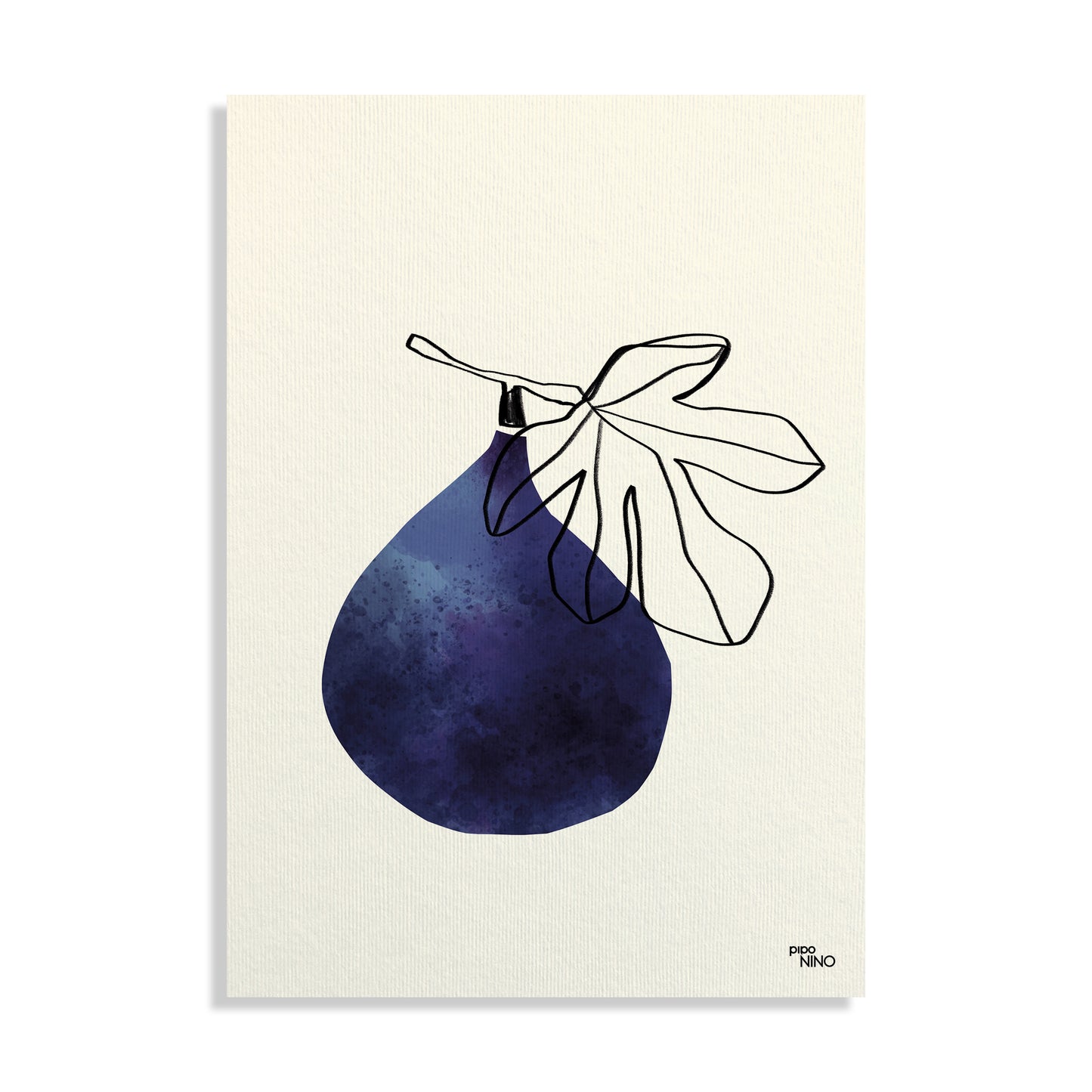 Affiche fruit FIGUE violette et bleue