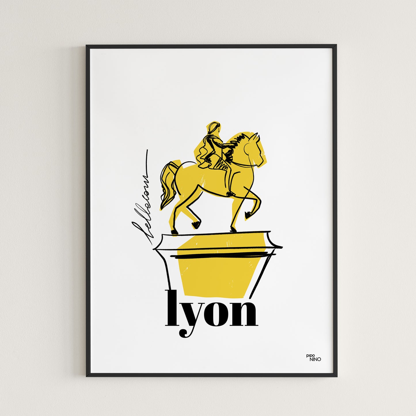 Affiche souvenir de Lyon - BELLECOUR