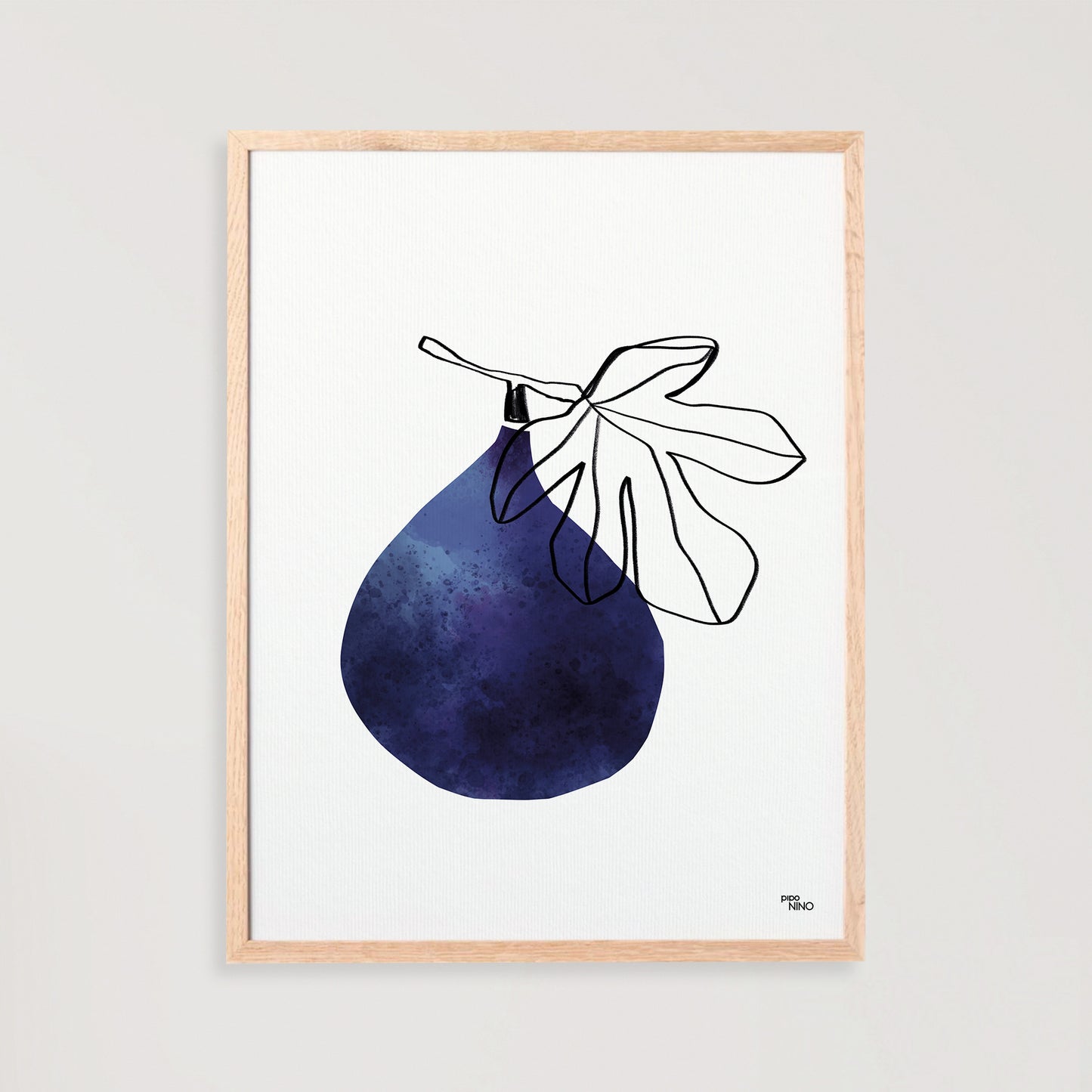 Affiche fruit FIGUE violette et bleue