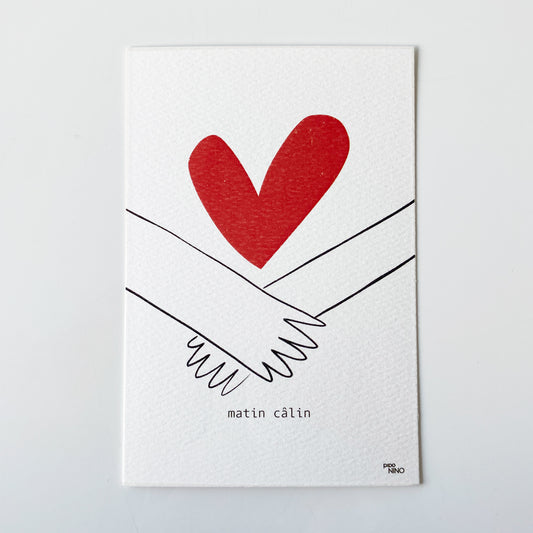 Carte postale amour COEUR CALIN