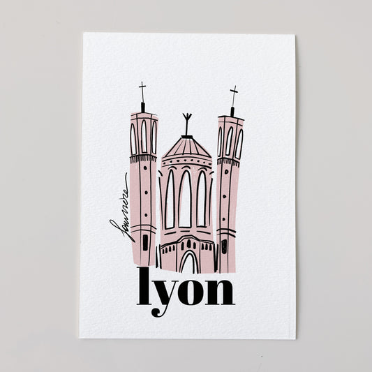 Carte ville LYON - cathédrale de Fourvière