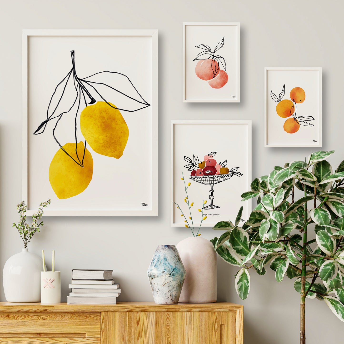Affiche fruit CITRON JAUNE