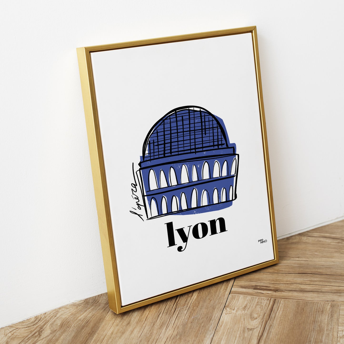 Affiche souvenir de Lyon - Opéra