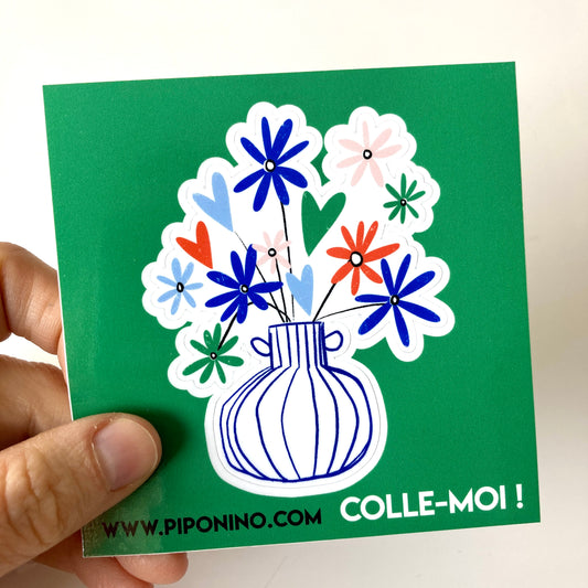 Sticker autocollant FLEURS - bouquet